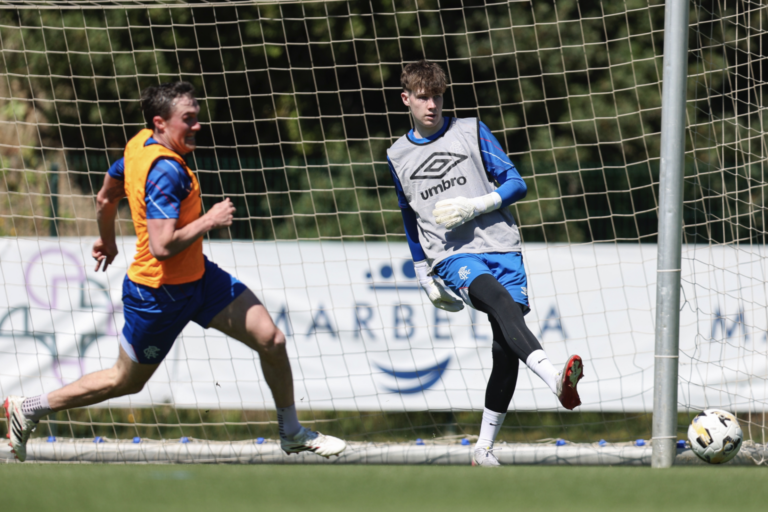 Rydnn McGuire pictured at Rangers’ training camp in Spain and what it could mean