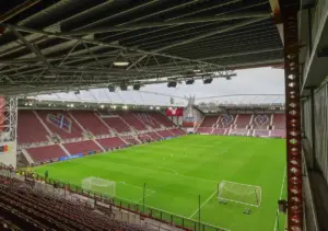 Tynecastle Park, home of Heart of Midlothian FC.