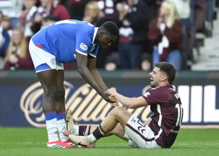 Rangers future in doubt after Nasser Djiga full time reaction at Hearts