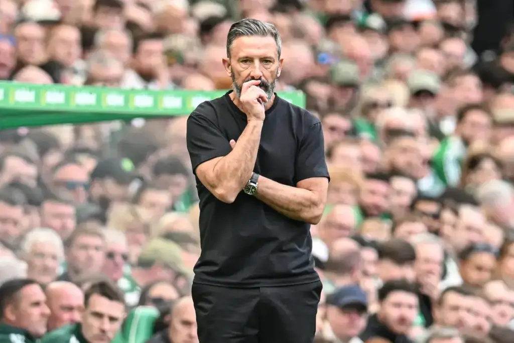 Manager Derek McInnes of Heart of Midlothian during the William Hill Premiership match at Celtic Park, Glasgow 16/05/2026