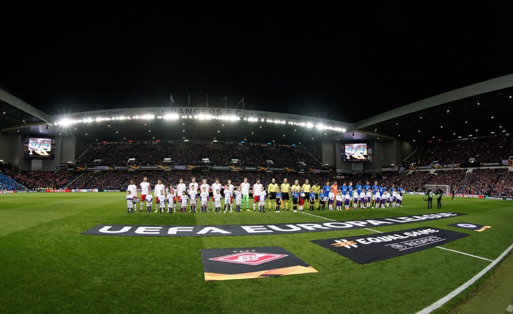 Connor Goldson with Rangers in European action before Apollon move