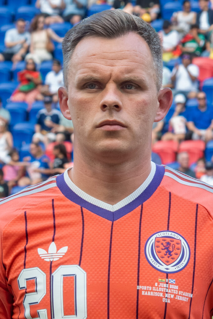Lawrence Shankland in Scotland action before his Rangers return under Derek McInnes