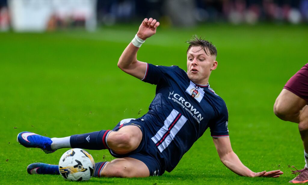 Luke Graham in action for Dundee before his Stoke City move after Rangers transfer interest