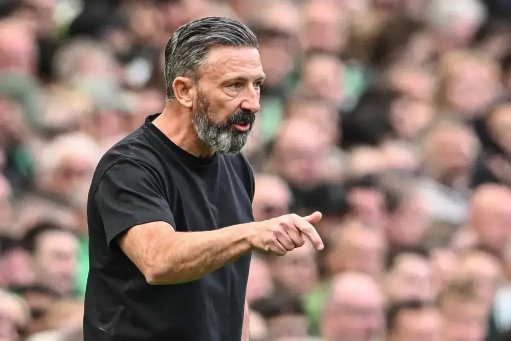 Manager Derek McInnes of Heart of Midlothian during the William Hill Premiership match at Celtic Park, Glasgow 16/05/2026