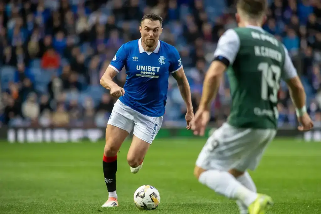 Rangers defender in action amid transfer interest from English clubs
