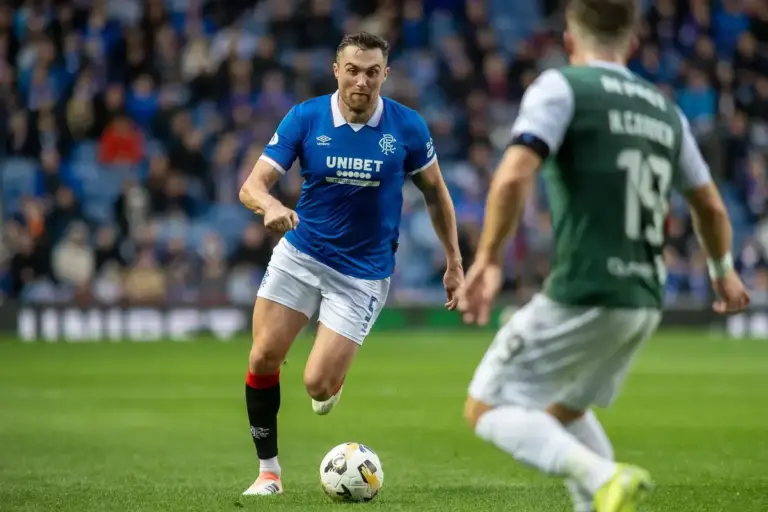 Rangers defender in action amid transfer interest from English clubs