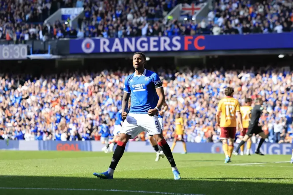 Youssef Chermiti in action for Rangers