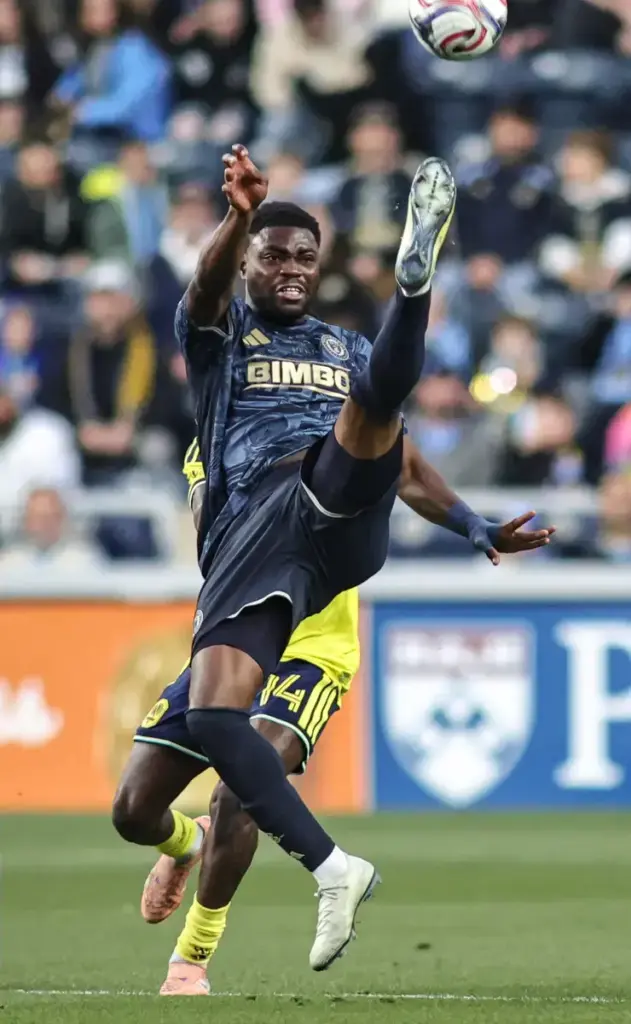 May 2, 2026, Chester, Pennsylvania, USA: Philadelphia Union defender Olwethu Makhanya (29) kicks the ball at Subaru Park. (Credit Image: © Jess Stiles/ZUMA Press Wire)