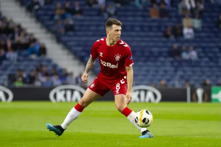 Ryan Jack returns to Rangers training ground on a mission