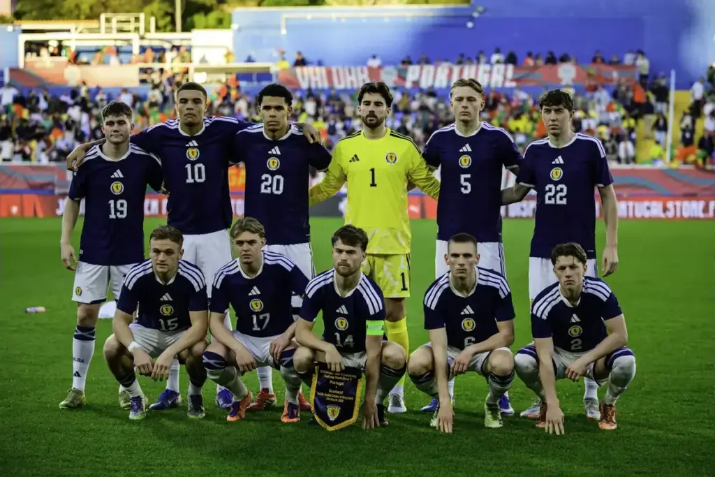 March 31, 2026, Estoril, Lisbon, Portugal: Scotland team during UEFA European Under-21 2027 - Qualifying, Round 9, match between Portugal and Scotland at Antonio Coimbra da Mota Stadium, Lisbon, Portugal, on March 31, 2026. (Credit Image: © Nuno Rei