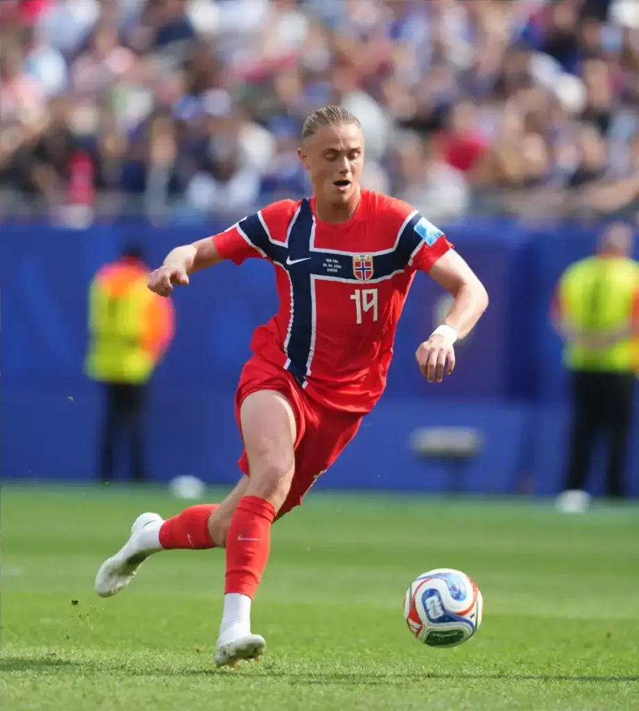 June 26, 2026, Boston, Aarhus, USA: THELO AASGAARD from Norway controls the ball during FIFA World Cup 2026: Norway and France. (Credit Image: © Ulrik Pedersen/ZUMA Press Wire)
