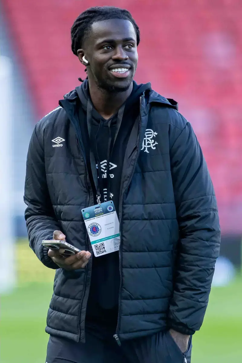 Clinton Nsiala of Rangers FC during the UEFA Europa League 2025/26, Celtic FC vs Rangers FC, Hampden Park, Glasgow, Scotland, (day} November 2025