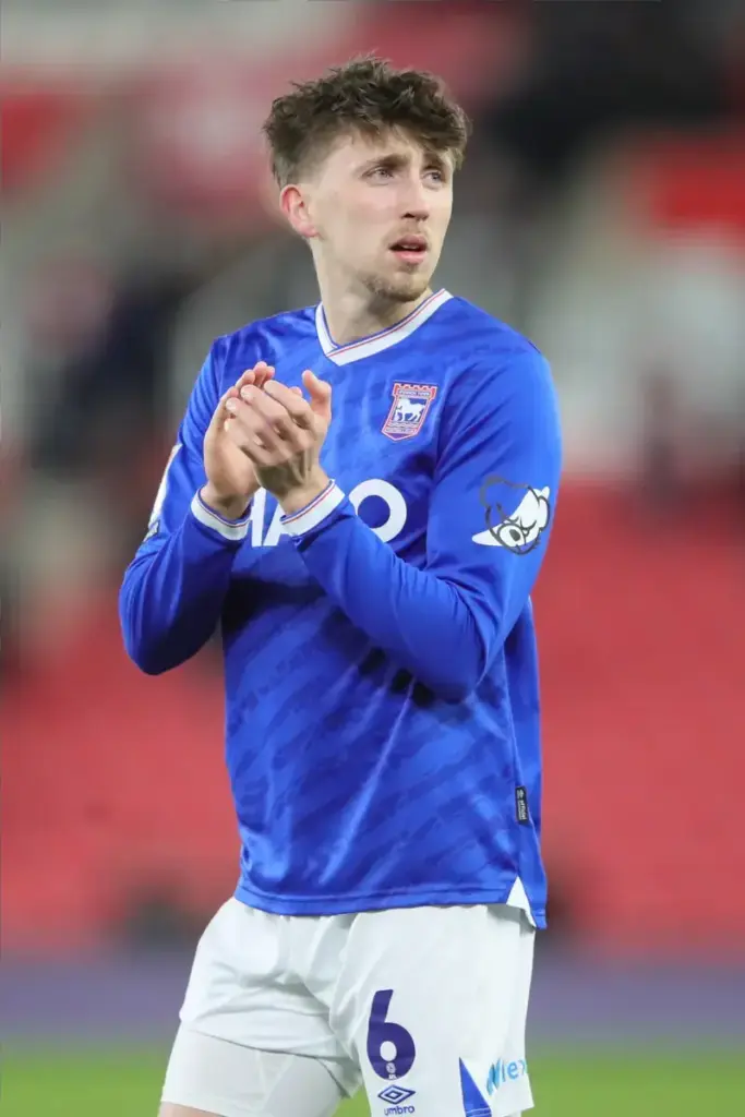 Dan Neil of Ipswich Town applauds the fans during the EFL Sky Bet Championship match between Stoke City and Ipswich Town at the Bet365 Stadium, Stoke-on-Trent, UK on 10 March 2026.
